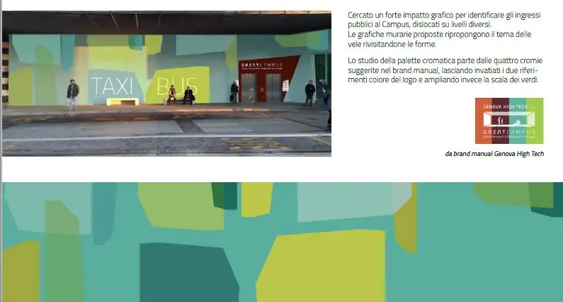 Concept Brief Wall Decor Parking Area Design - Architect - Ilaria Gatto - Genoa Great Campus