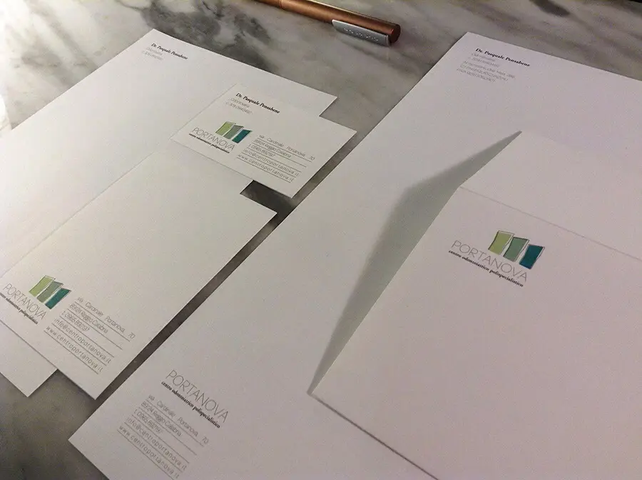 Corporate Diplomatica – Graphic Design – Ilaria Gatto – Studio Dentistico Portanova