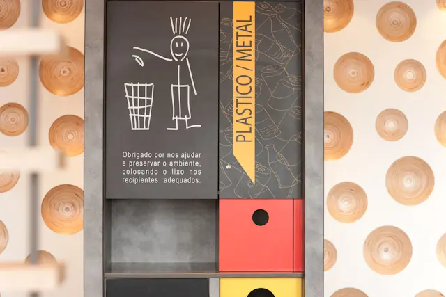 Mc Donalds Antas Restaurant Porto Portugal - Recycling Area - Interior Design - Ilaria Gatto - architect