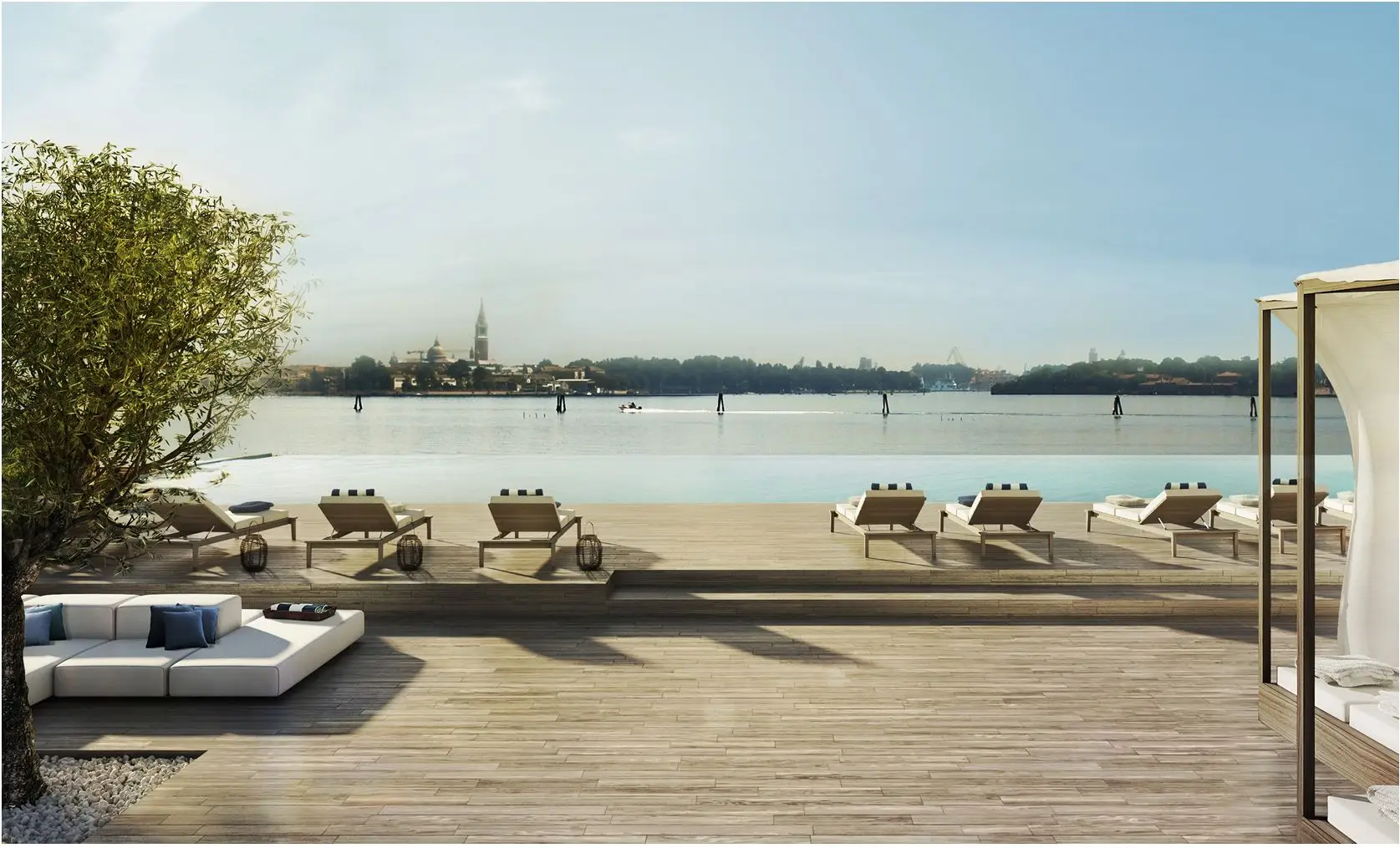 JW Marriott Hotel & Resort – Venice – Rooftop Pool Bar Area – Interior Design – Ilaria Gatto – architect