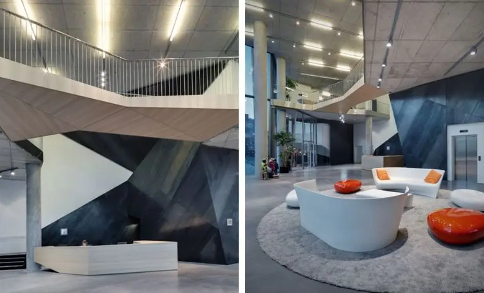 Building Entrance and Indoor Decor Staircase – Architecture – Ilaria Gatto – Salewa Headquarters Bolzano