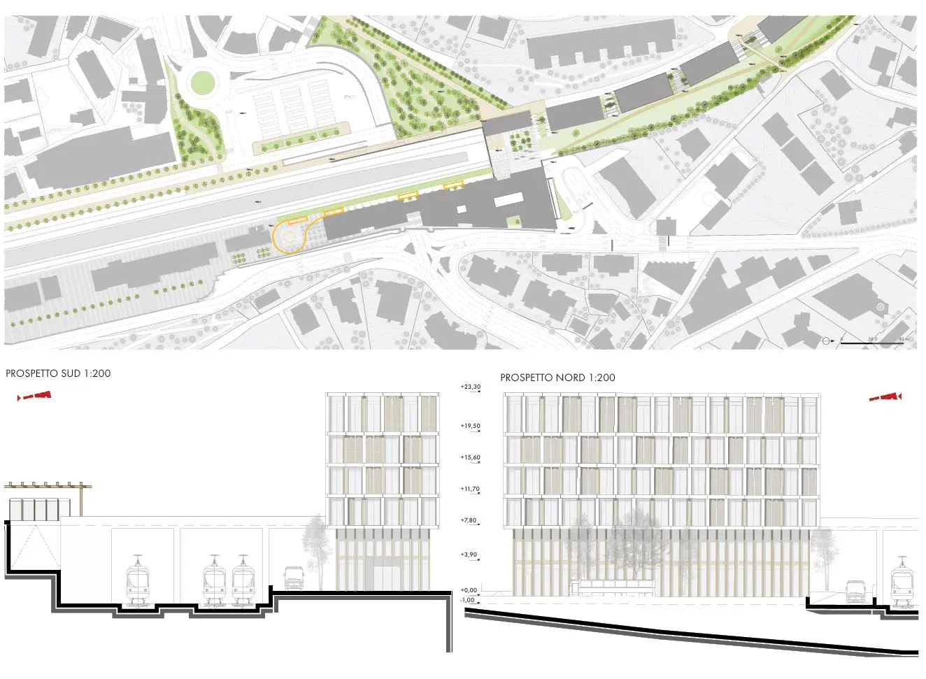 Layout Area Outdoor Spaces – Architecture – Ilaria Gatto – SUPSI Building