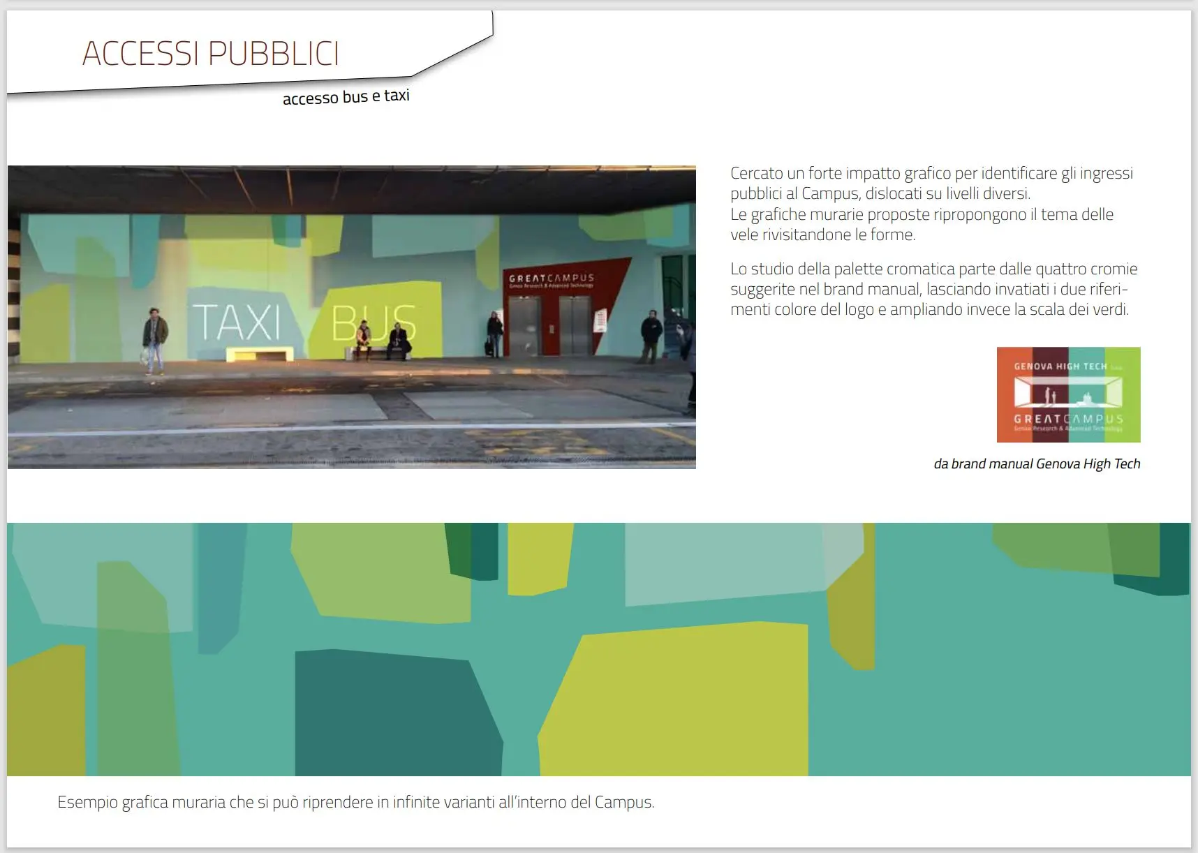 Concept Brief Wall Decor Parking Area Design - Architect - Ilaria Gatto - Genoa Great Campus